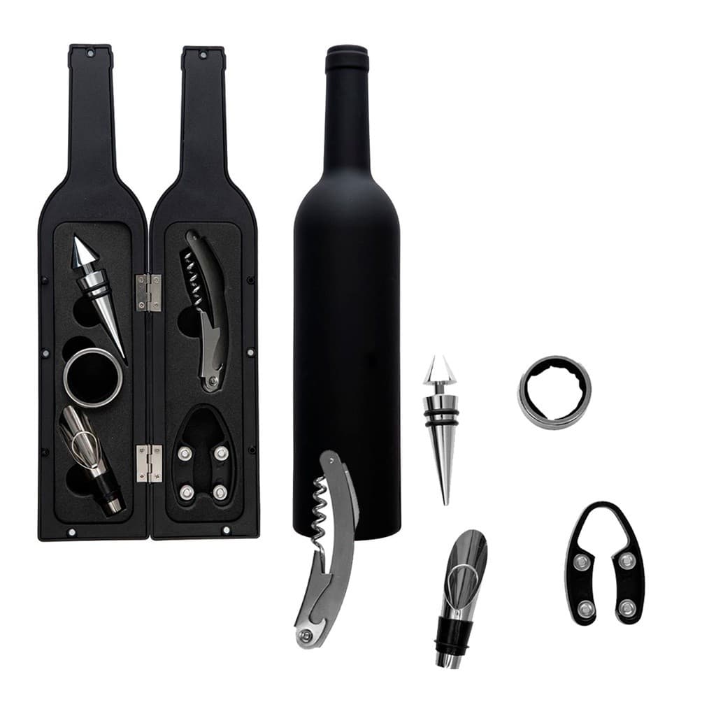 Kit Acessórios P/ Vinho em Garrafa 3 Peças Saca Rolhas Abridor