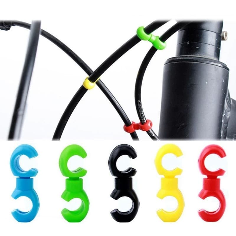 10pcs Cabos Freio Bicicletas Clipe Alumínio Durabilidade Tubo Óleo Braçadeiras Fixas Para F
