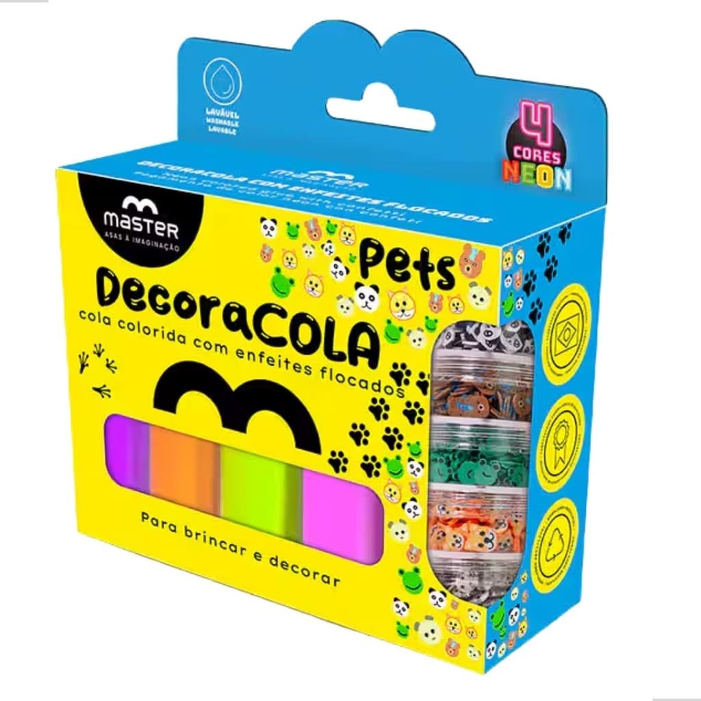 Cola Colorida Decoracola Master Coleção Pets
