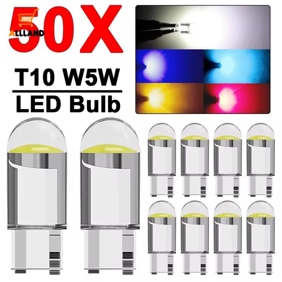 Vermelho Azul Amarelo T10 Lâmpada LED COB 12V Branco Interior Do Carro Cúpula Cortesia Tronco Lâmpadas Da Placa De Licen