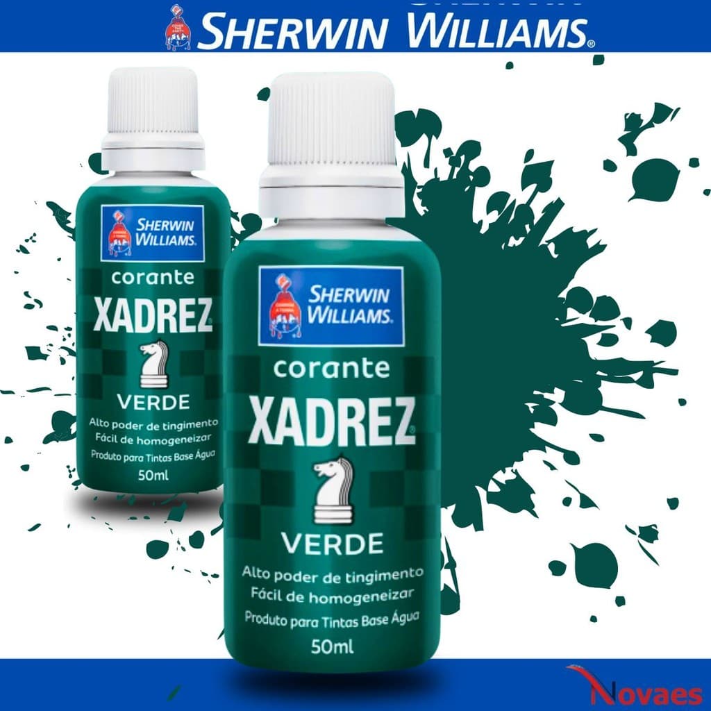 Kit 2 Corante Para Tintas Pigmento Cor Verde Parede Xadrez