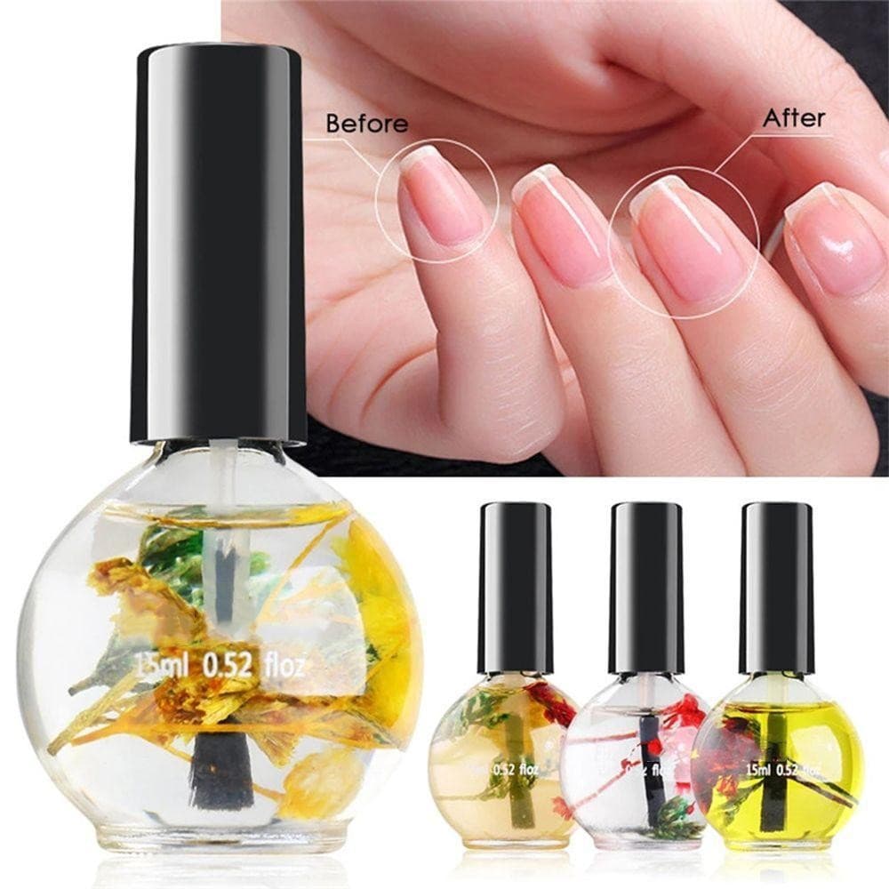Óleo Hidratante de Cutícula Com Flores Cutículas Revitalizador 15Ml
