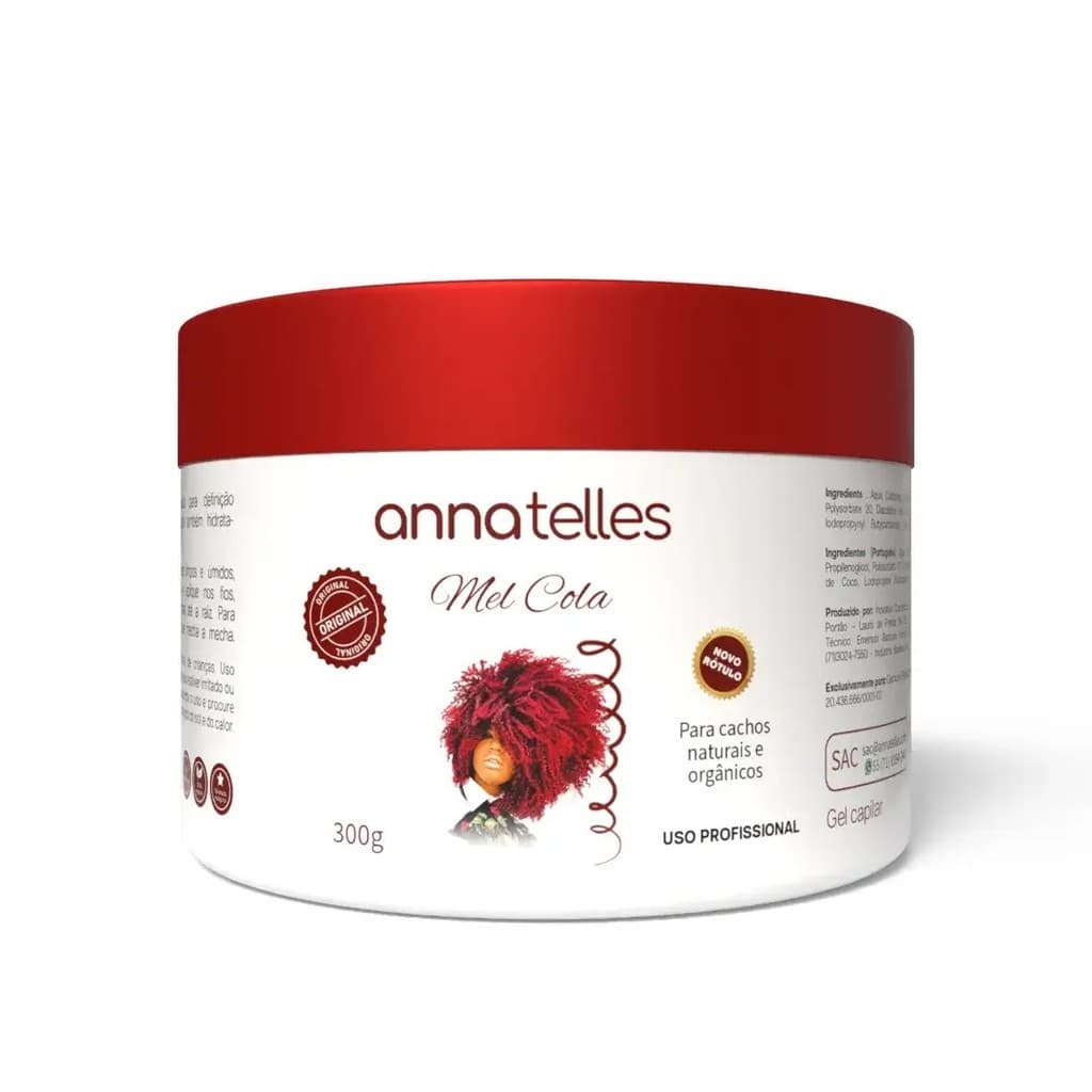 Mel Cola Para Cachos Naturais e Orgânicos Anna Telles 300g