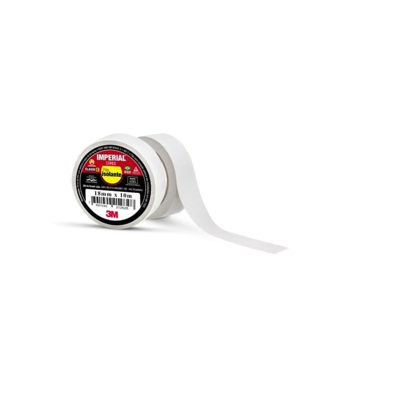 Fita Isolante 3M Imperial Branca – 18 mm x 10 m