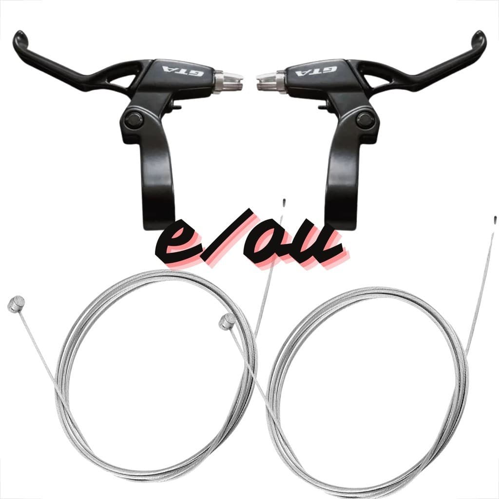 Manete De Freio Aluminio Para Bike V-brake Freio a Disco Par Cabos de Freio