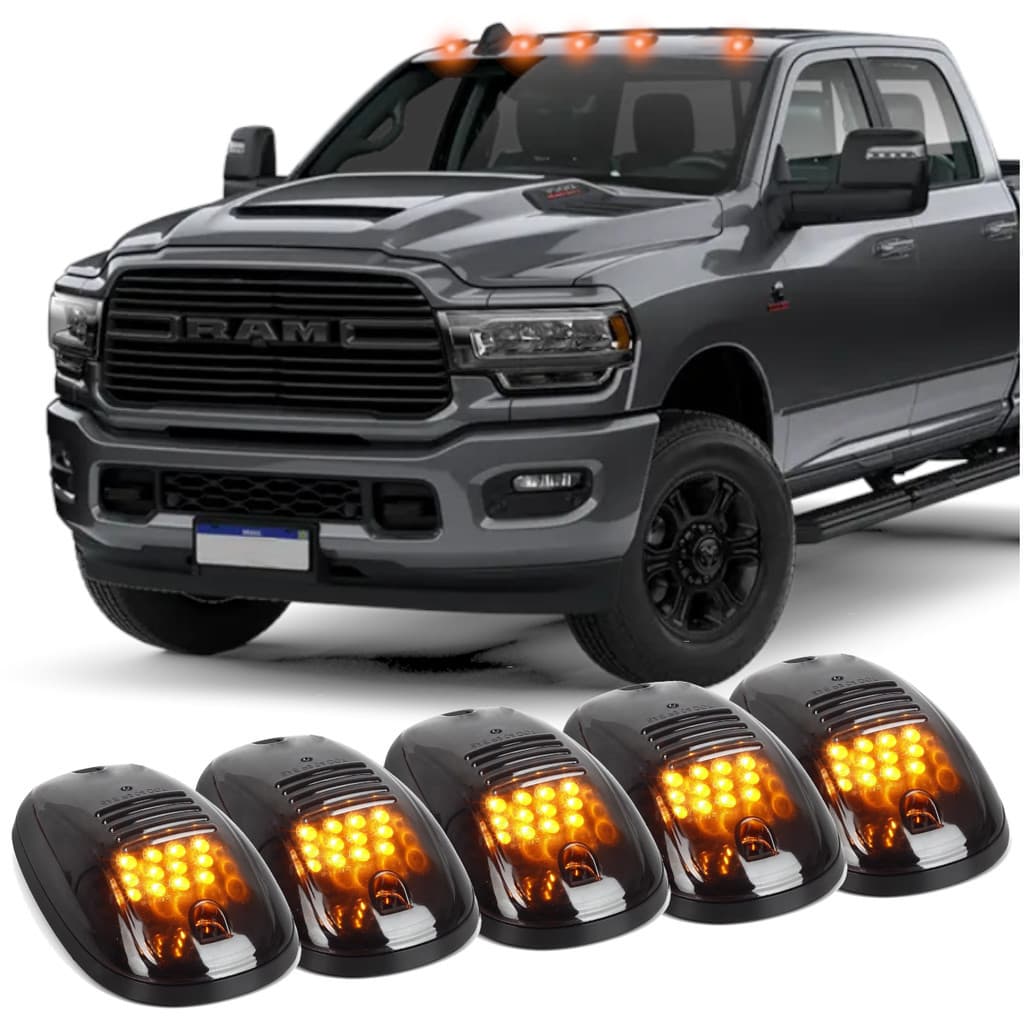 Kit 5 Cab Light Luz Led Teto Cabine Camionete Ram F250 Silverado