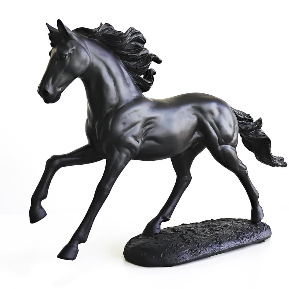 Escultura Cavalo Correndo Decorativo em Poliresina
