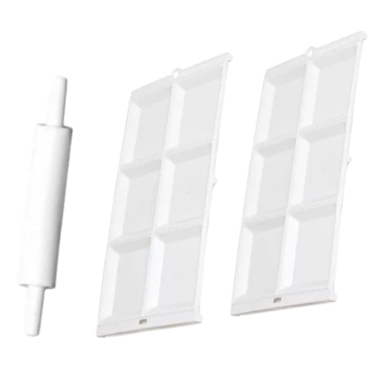 Kit 2 formas e 1 Rolo  injetemp para mini pasteis 6 cavidades