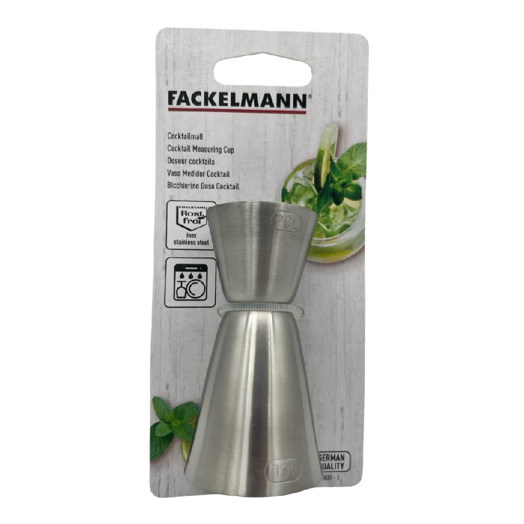 Dosador de Aço Inox Duplo 25/50ml C/ Graduação Profissional