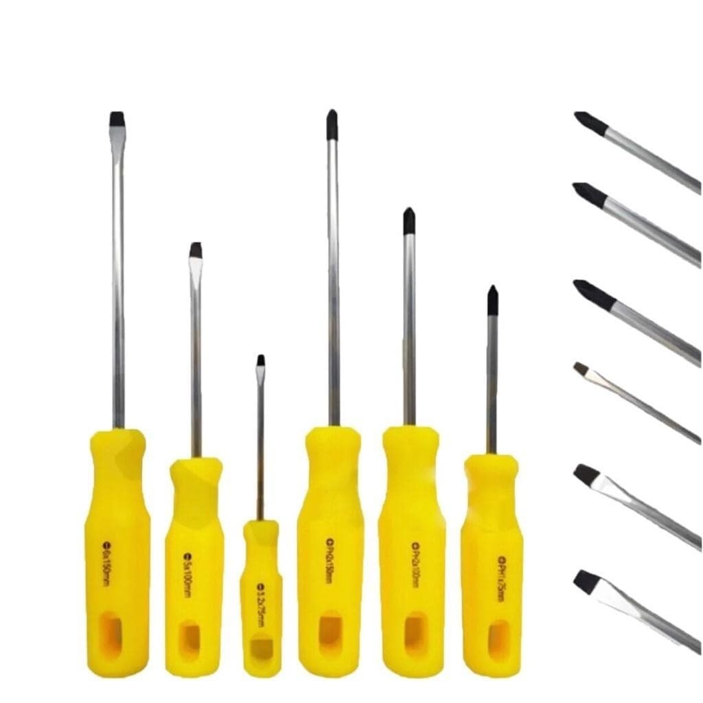 Kit Jogo Chave Fenda E Philips 6 Pças Ponta Imantada Fertak