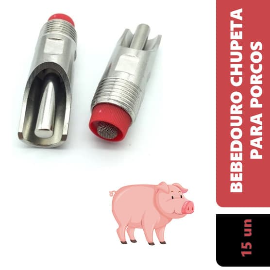 Kit Com 15 Bebedor Automático Inoxidável Água para Porcos Suínos