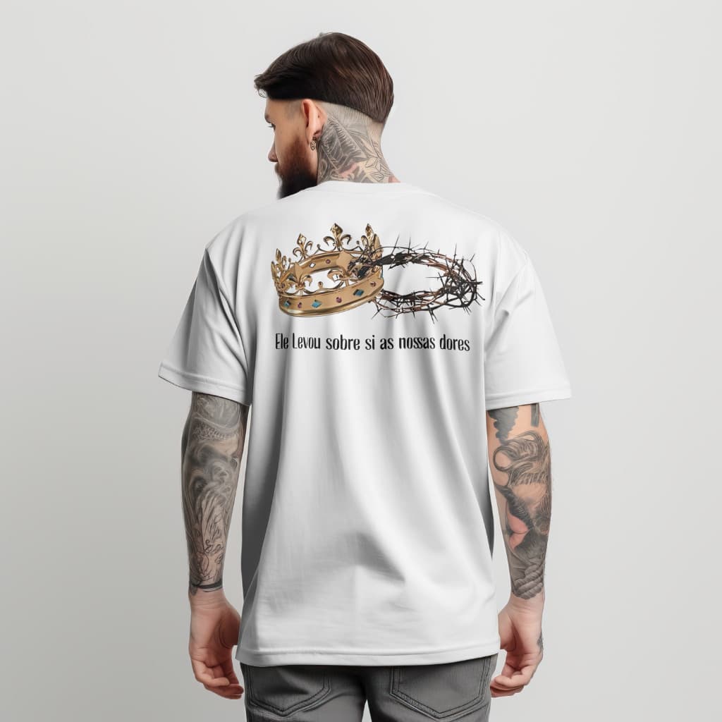 Camiseta Jesus Oversized Streetwear Masculina 30.1 Premium