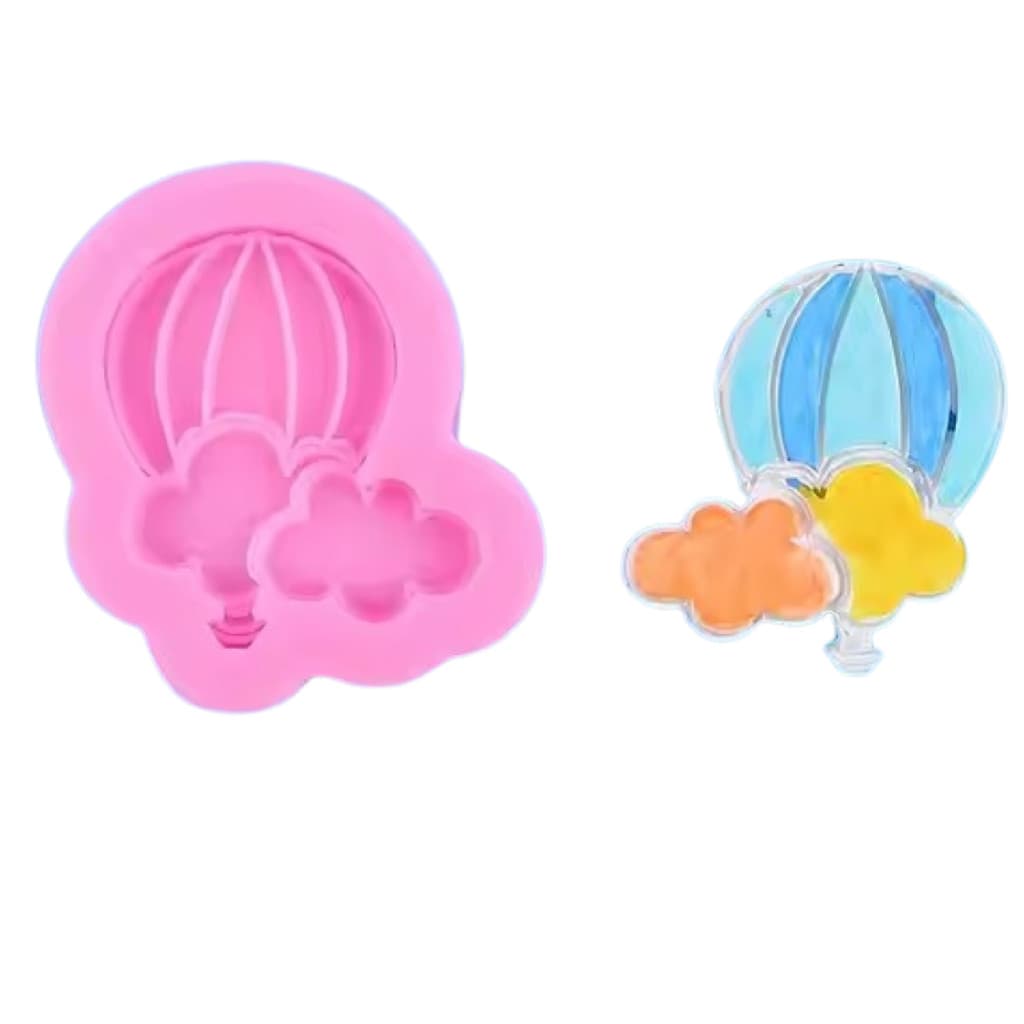 FORMA MOLDE SILICONE BALAO NUVEM INFANTIL CHOCOLATE FONDANT