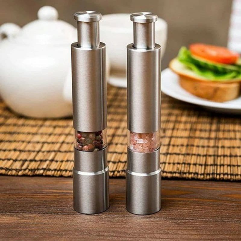 Moedor Para Temperos Em Aço Inox Sal Ou Pimenta