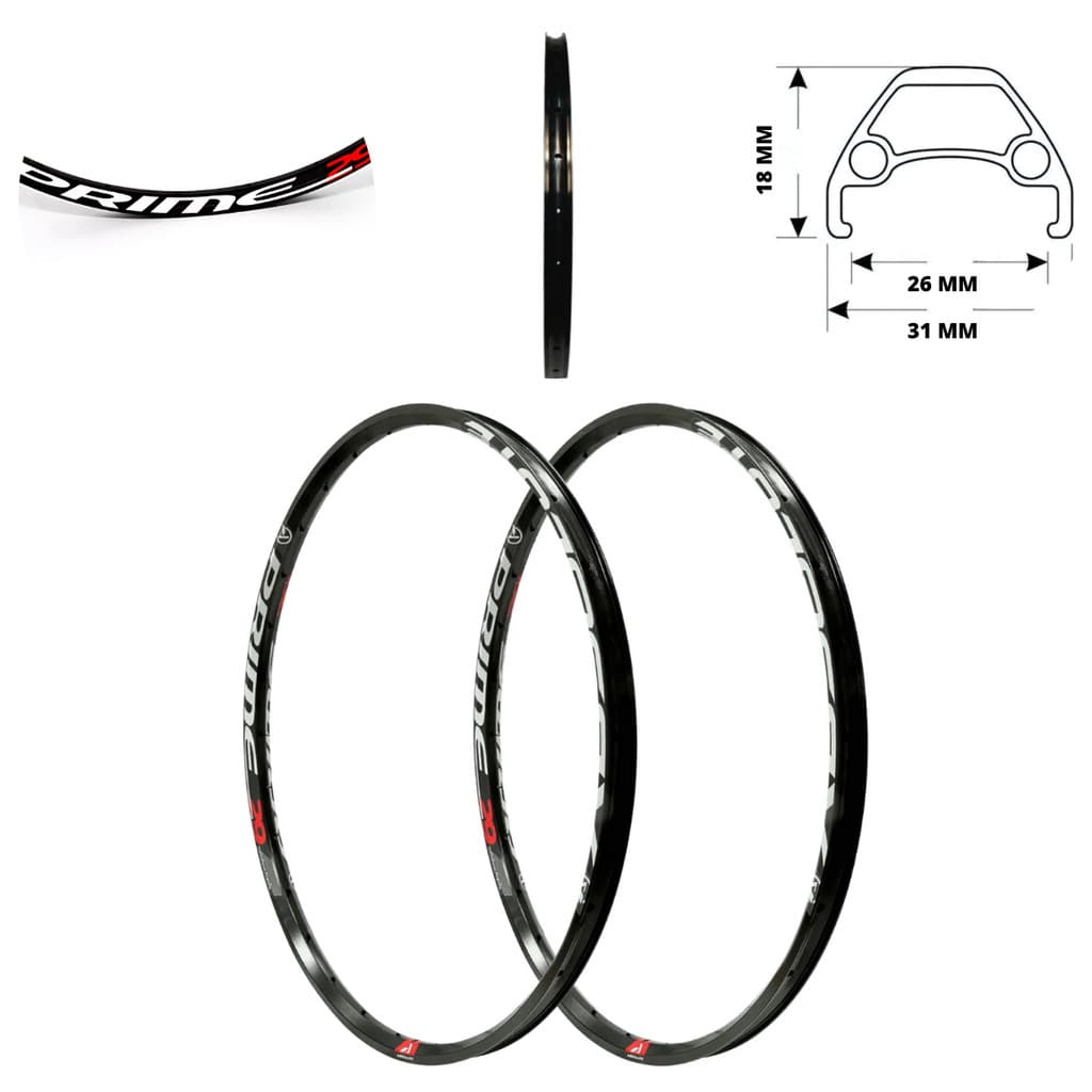 Aro Absolute Prime 32 Furos 29 Tubeless Preto - Par