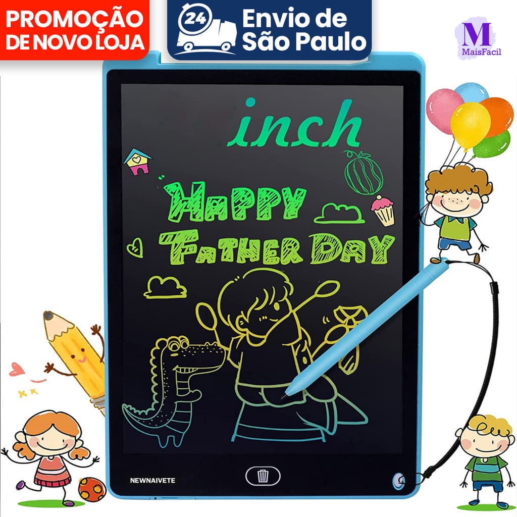 Escreve E Desenho Infantil Da Tabuleta Lona De Lousa Magic Lcd 8.5 10.5 12 Polegadas