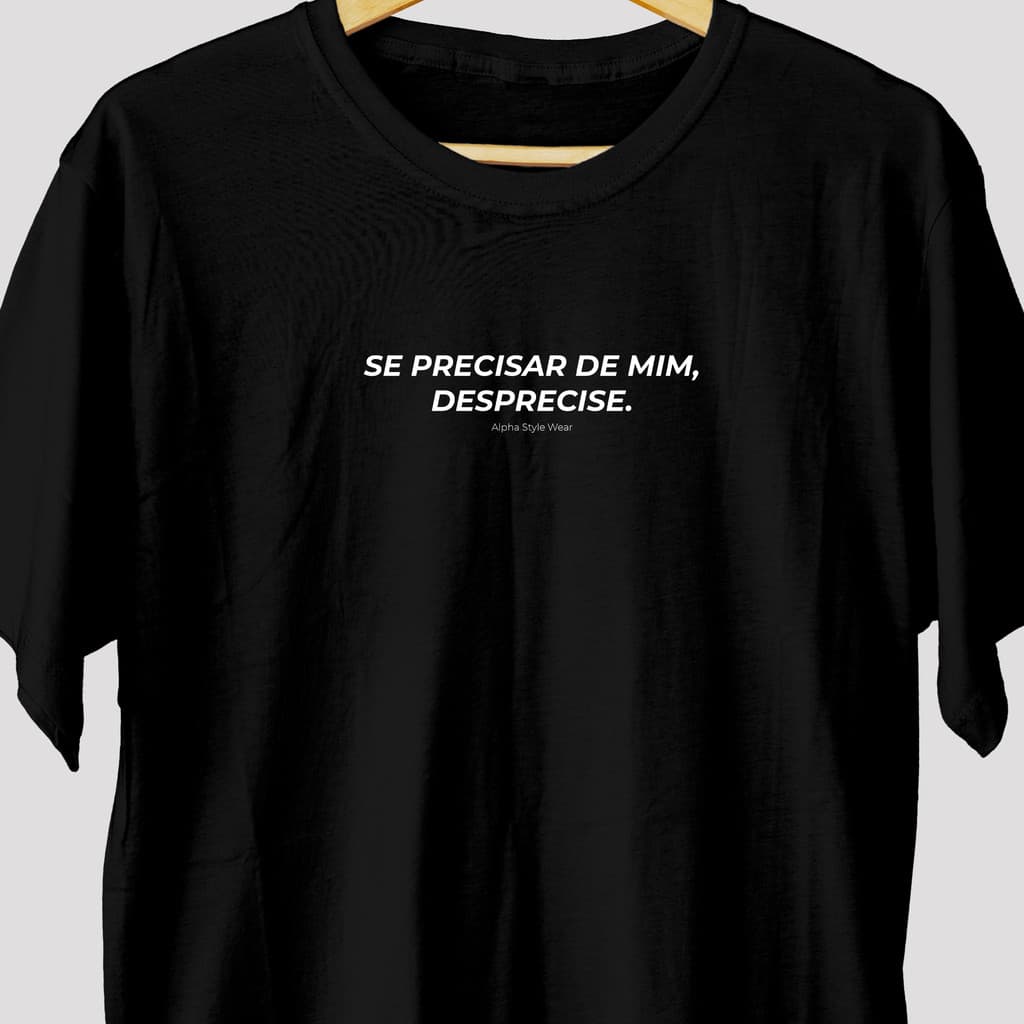 Camiseta Regular Minimalista Estilosa 100% Algodão Frases Sinceras