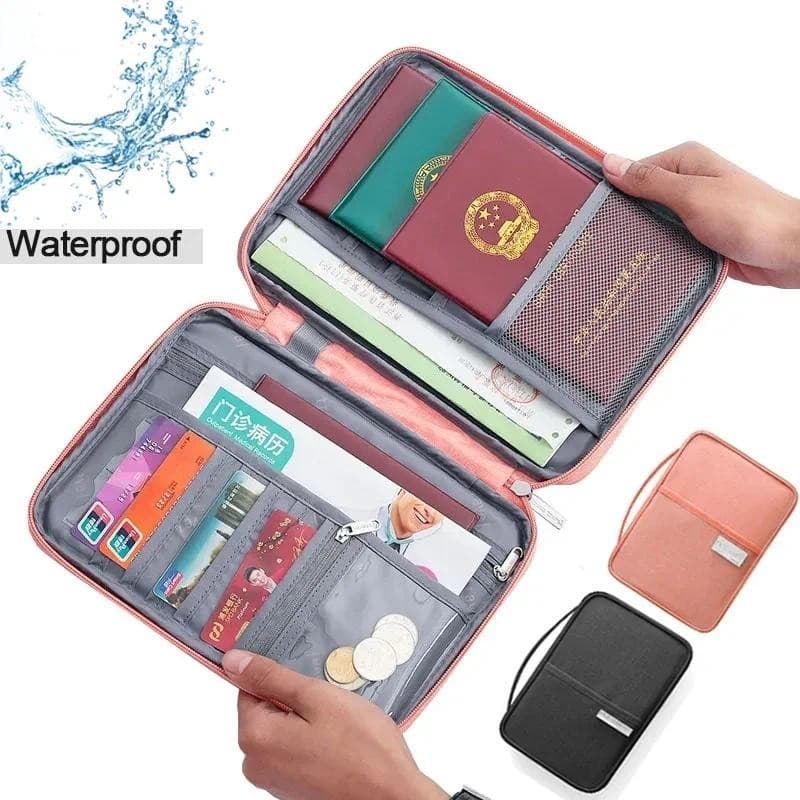 Capa Para Cartão De Passaporte De Viagem À Prova D'água , Bolsa Organizadora De Documentos Familiares , Acessórios