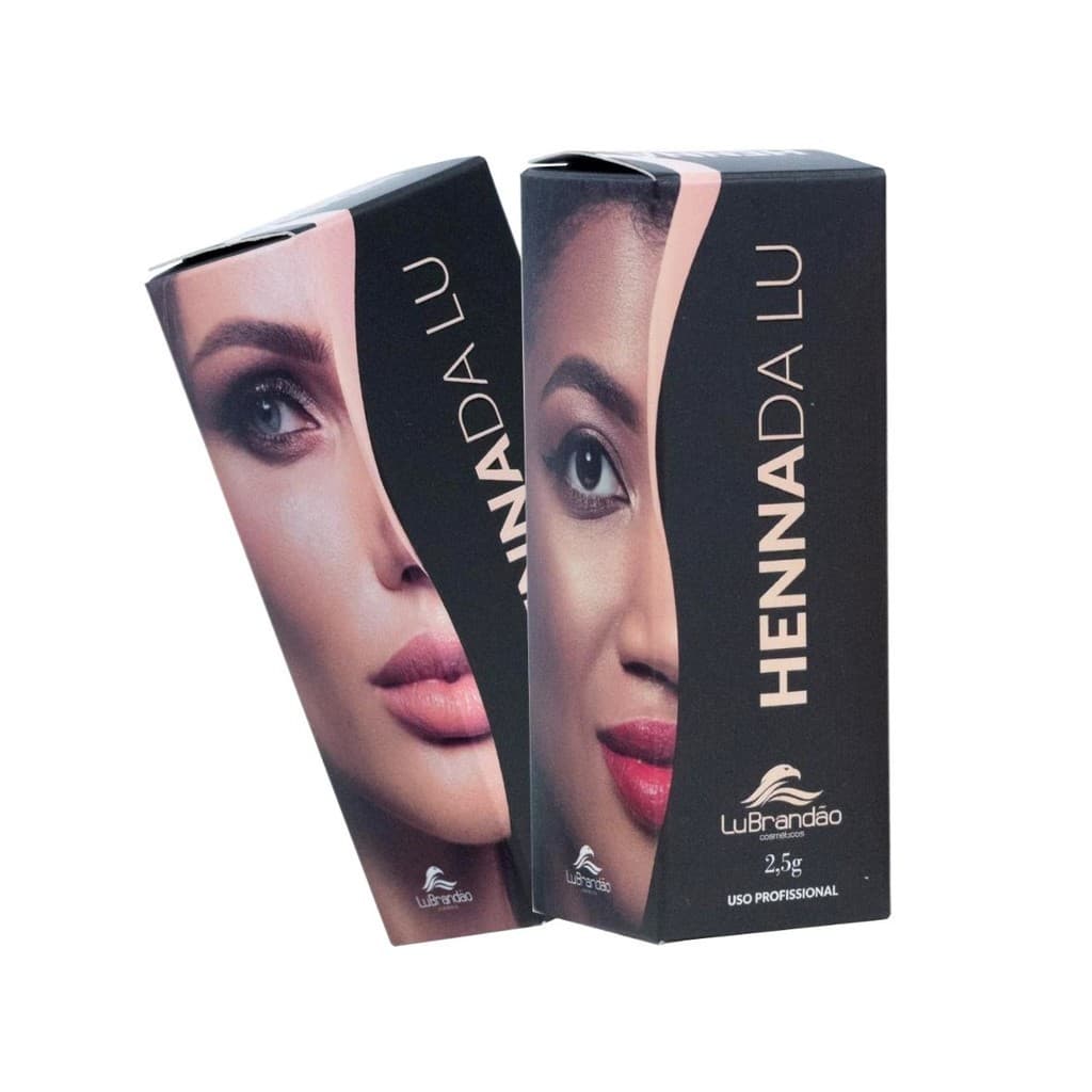 Kit 2 Hennas Lu Brandão para Sobrancelhas-Marrom + Castanho Escuro