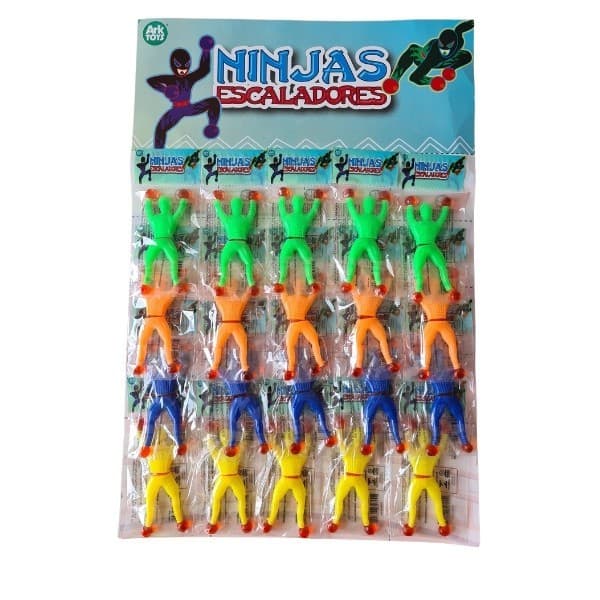 Boneco Gruda e Desce na Parede Ninja Color