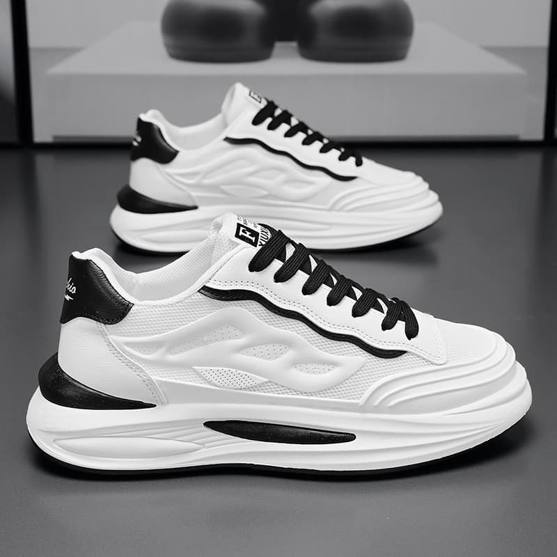 2024 Novos produtos em estoque tênis de rede respirável moda simples ins sapatos masculinos casuais