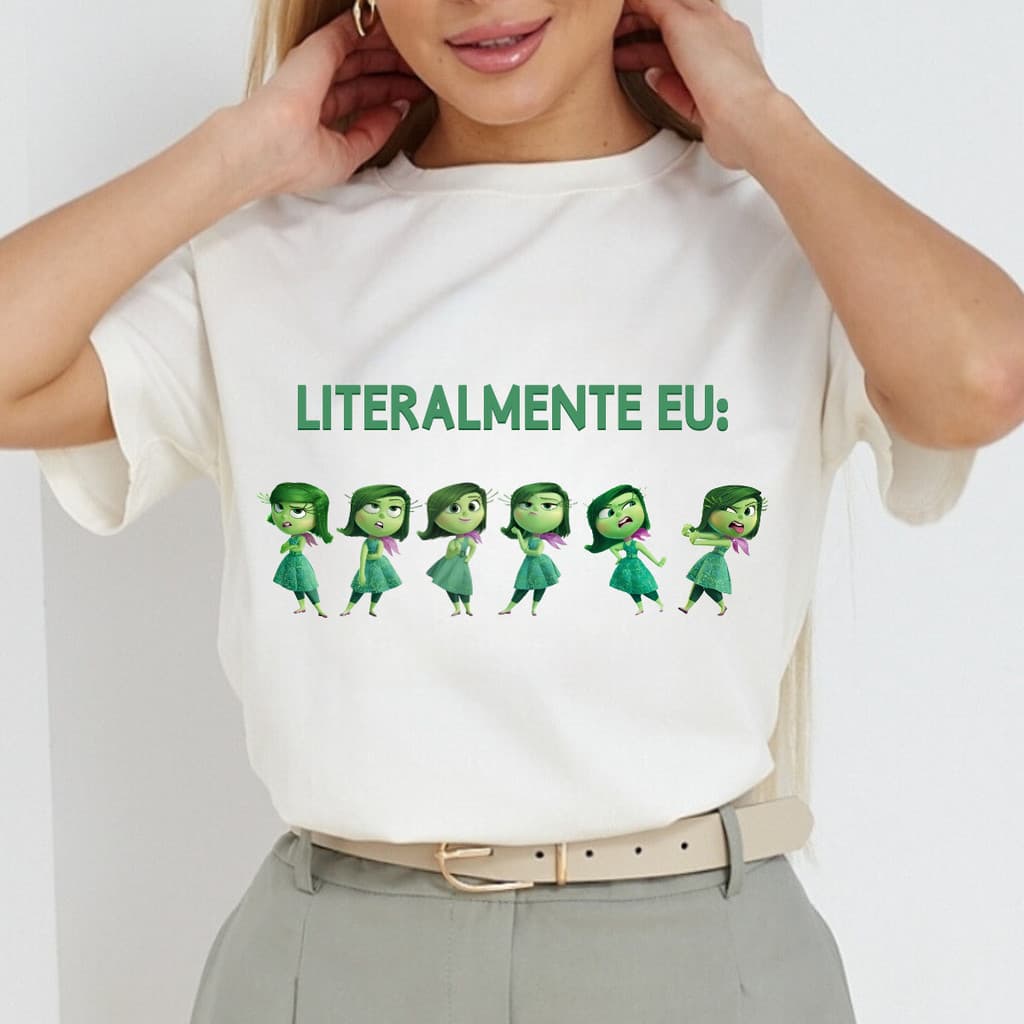 Blusinha Feminina Divertidamente Nojinho Literalmente Eu Cor Branca