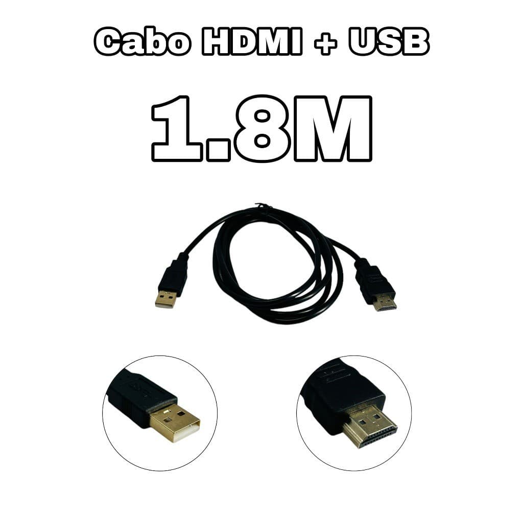 Cabo Hdmi Macho X Usb Macho Cabo Hdmi  X Usb 1.8m