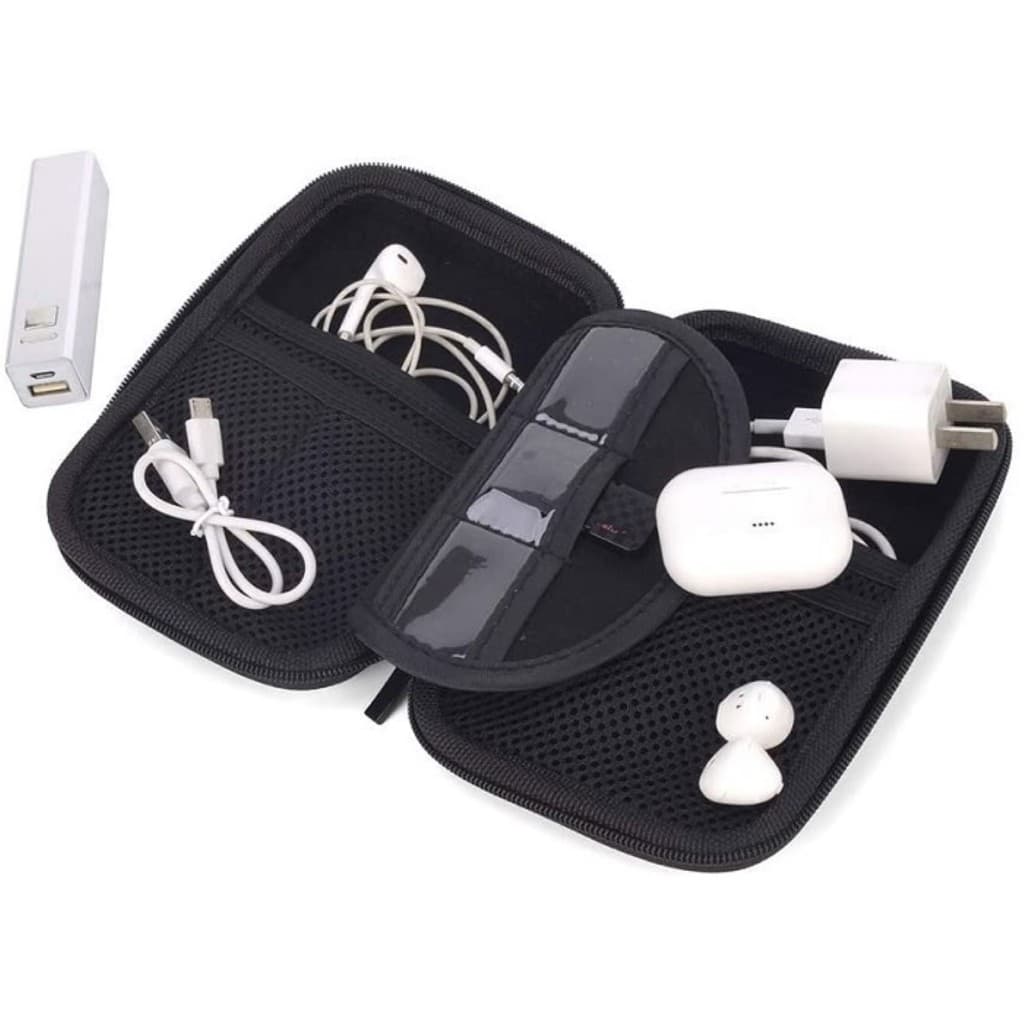 NECESSAIRE PARA ORGANIZAÇÃO DE CABOS OU VIAGENS PRETA POLO KING