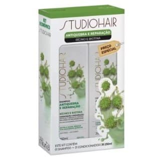 Kit Shampoo e Condicionador Anti-quebra e Reparação 250ml  Studio Hair - Muriel