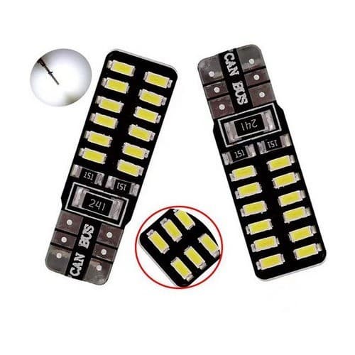 Kit Par Lâmpadas Pingo T10 24 Leds Canbus Led Automotivo