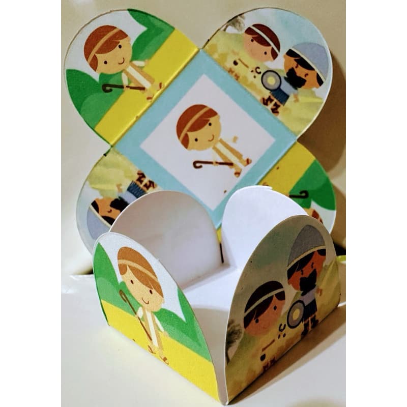 50 UNIDADES DE FORMINHA GRANDE 8,5CM PARA DOCINHOS TEMATICA BÍBLICA DAVI E GOLIAS CUTE