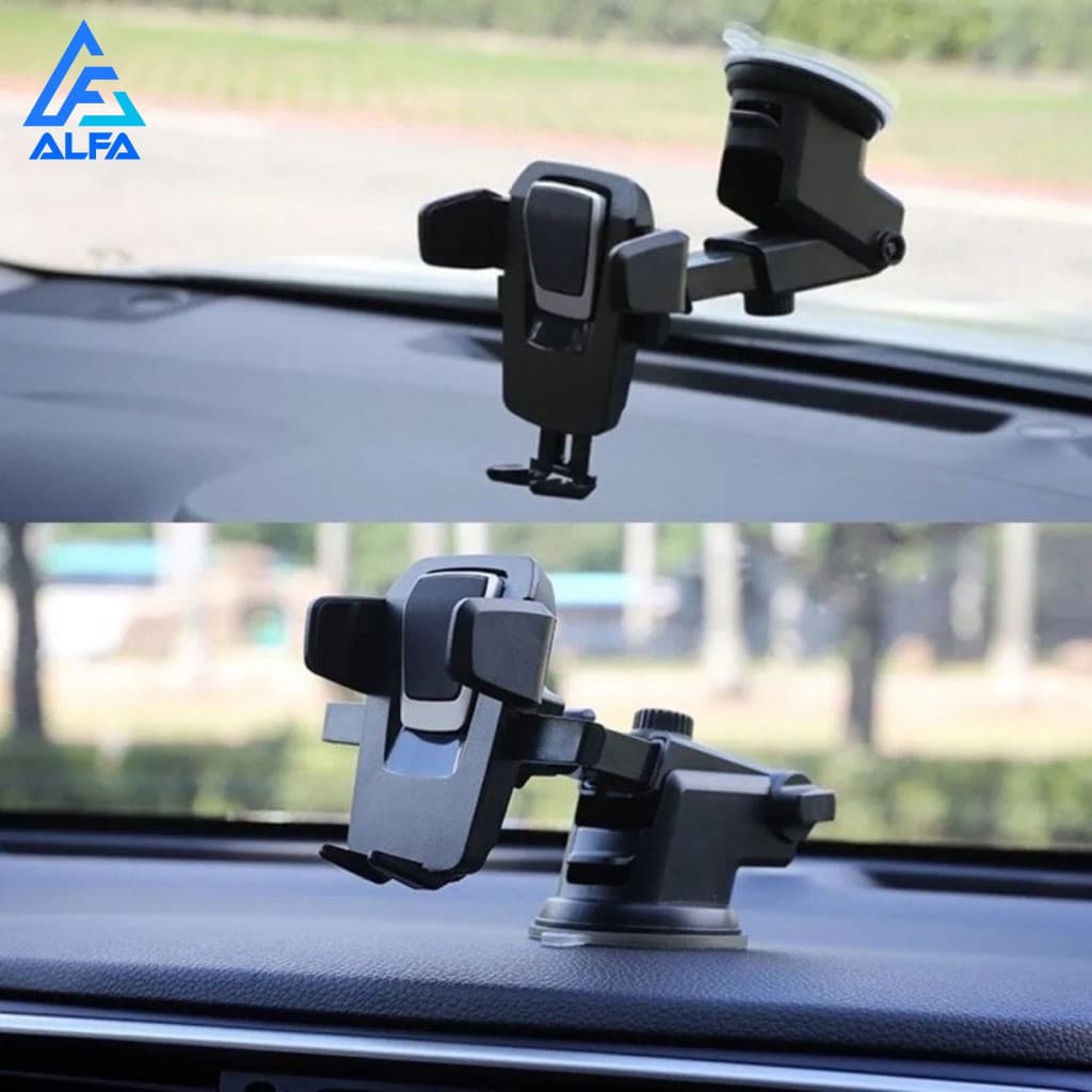 Suporte Celular Gps Carro Veicular Trava Automática Resistente Ajuste Rotação Base