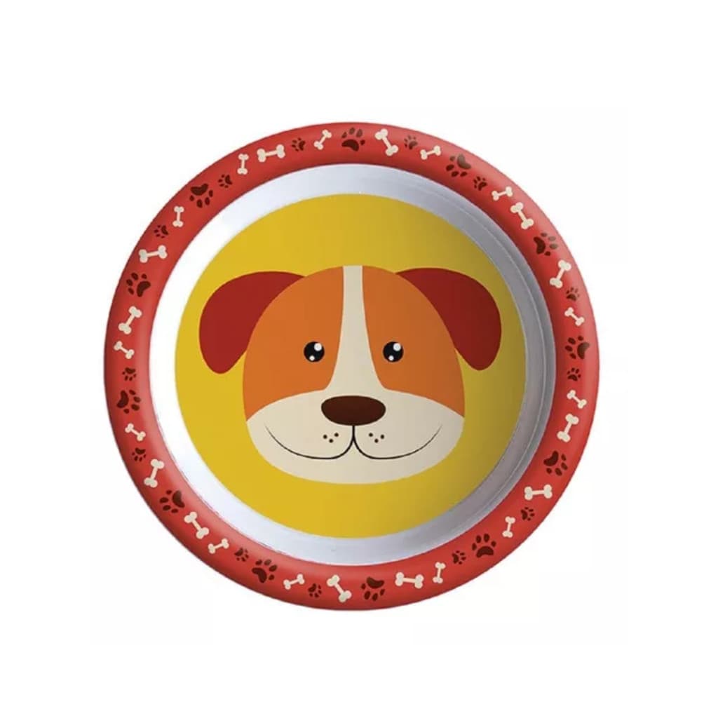 Prato Infantil Refeição Divertida Para Bebe e Crianças Personagem Cachorro