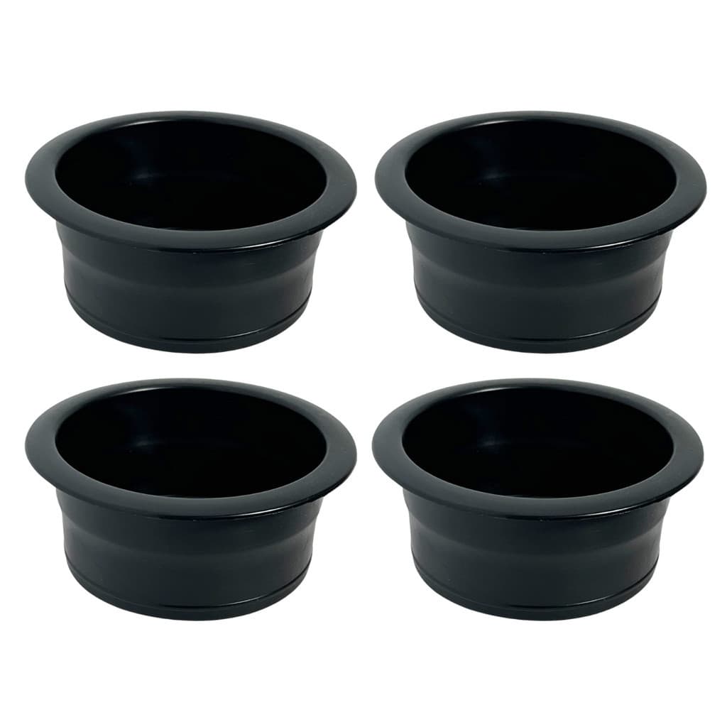 Kit 4 Porta Copos Preto para Sofá e Móveis Embutir