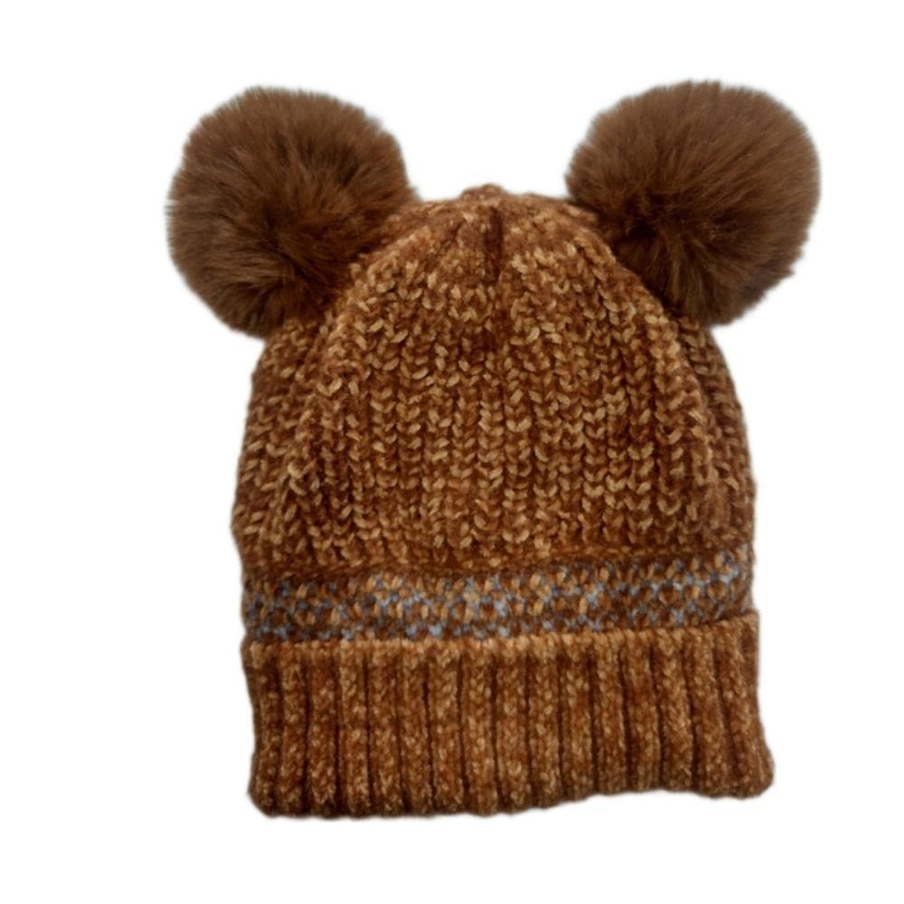 Touca Infantil Pompons Chenille - Cores Sortidas - Classe KZ0437