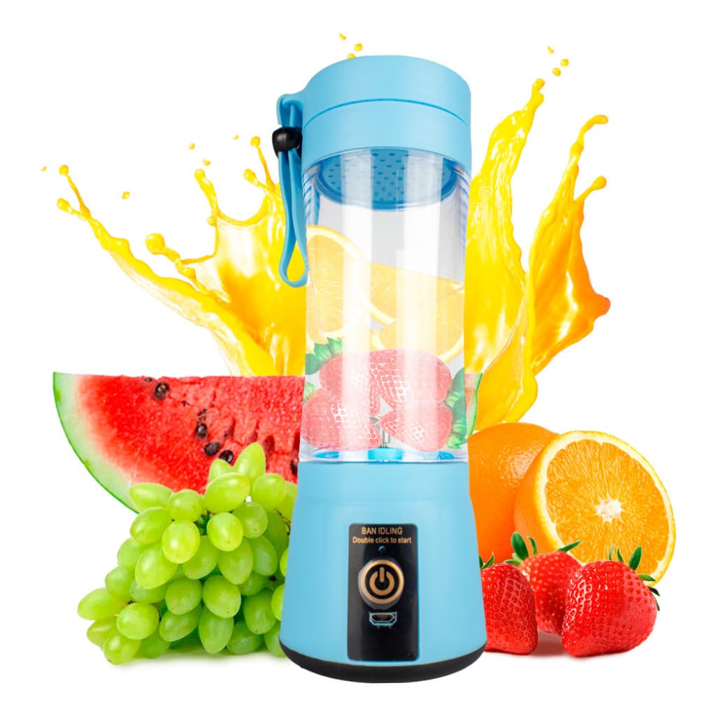Mini Liquidificador Portátil 380ML Recarregável para Shake 6 Lâminas