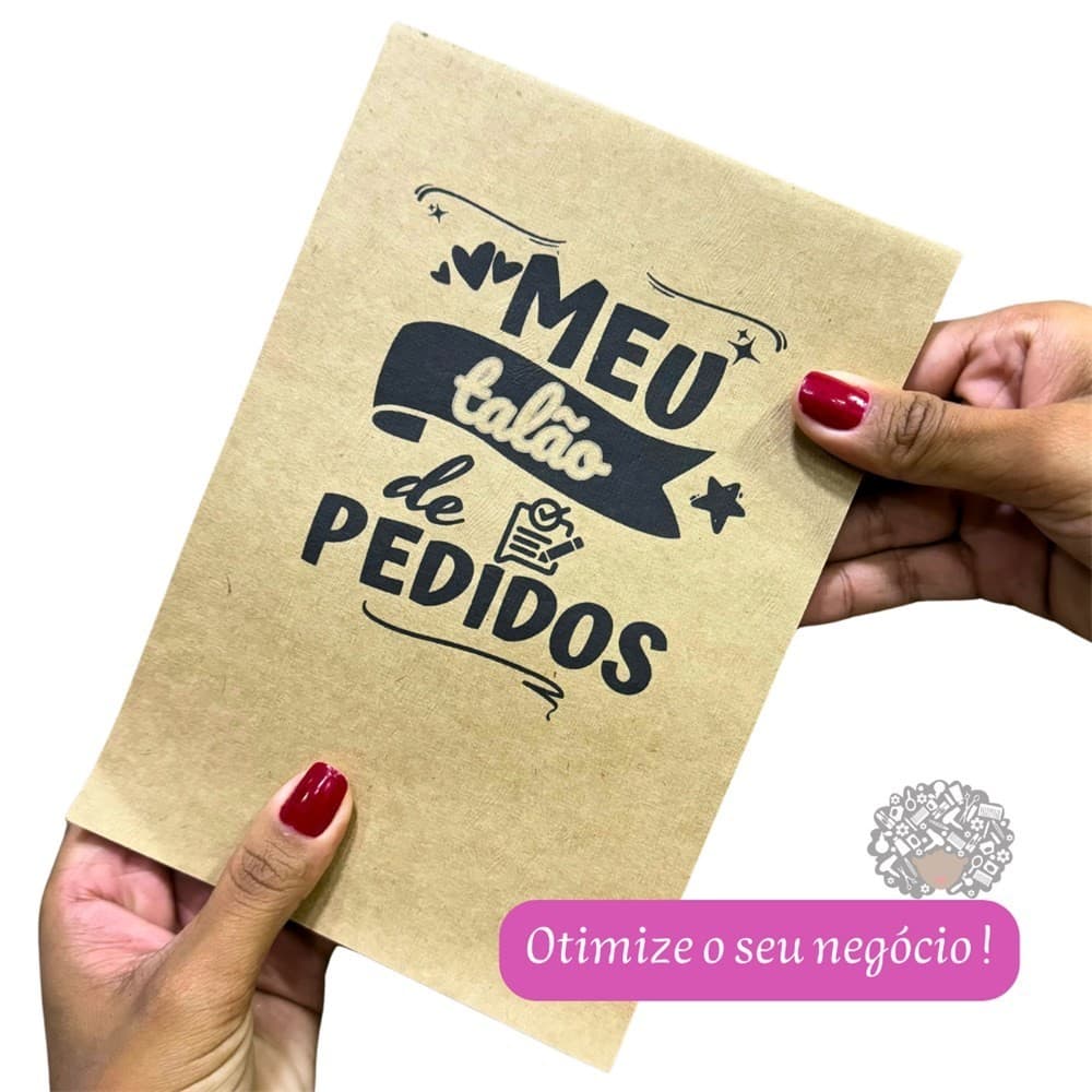 Bloco Talão de Pedidos Com Recibo Duas Vias 15x20 (A5)  25 Folhas