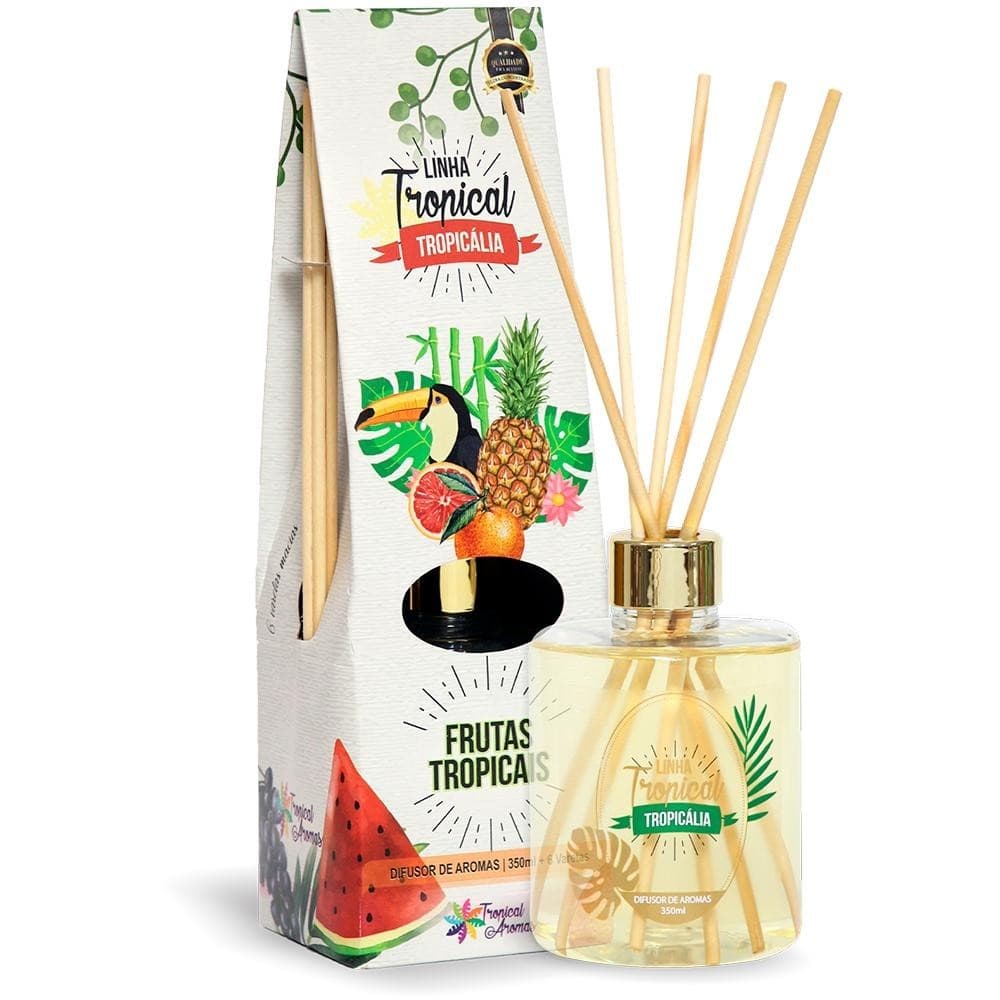 Difusor de Luxo Aromatizador Ambiente Frutas Tropicais Tropicália 350ml Tropical Aromas