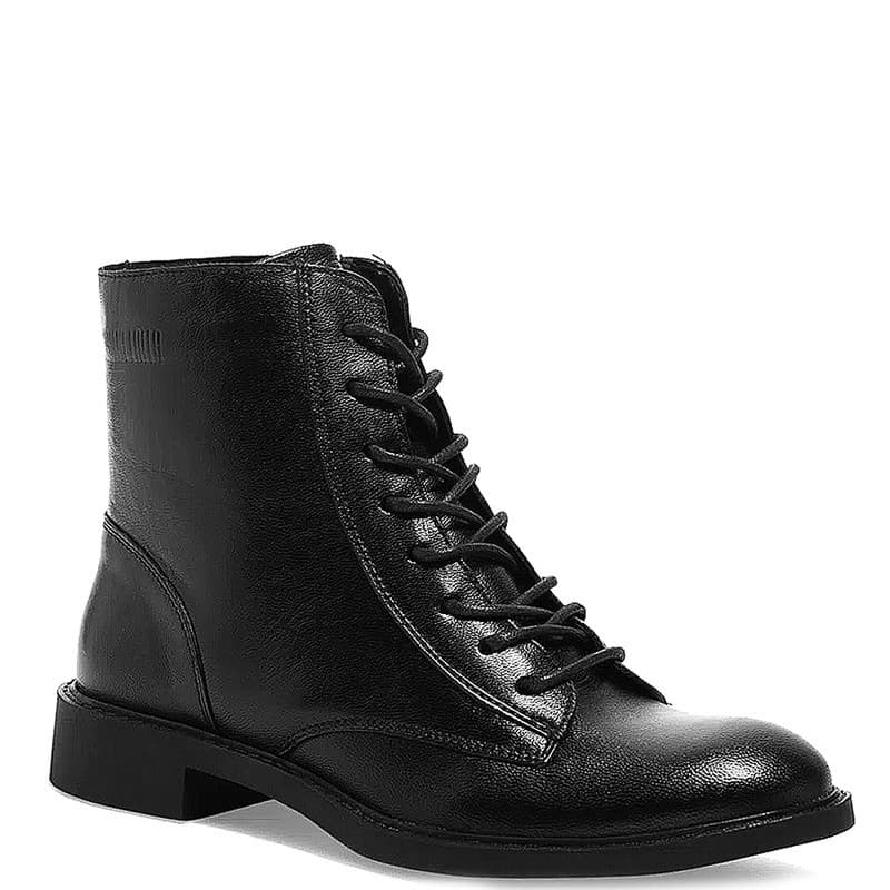 Bota Coturno Feminina Santa Lolla, Bota Preta, Coturno Santa Lolla, Couro, 8400.2F4B.0346.0001