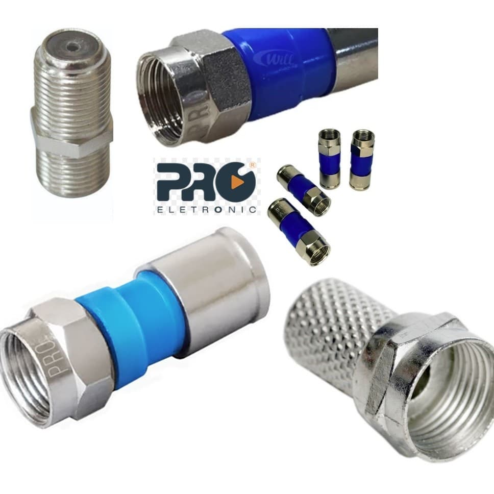 Conector F de Metal P/ Coaxial
