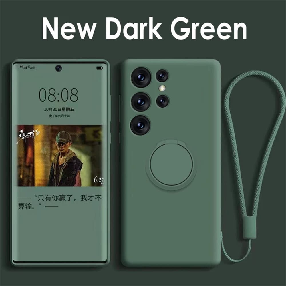 Caso Suporte Magnético Para Samsung Galaxy S25 S24 S23 S22 S21 Ultra Plus S20 FE Capa De Silicone Líquido