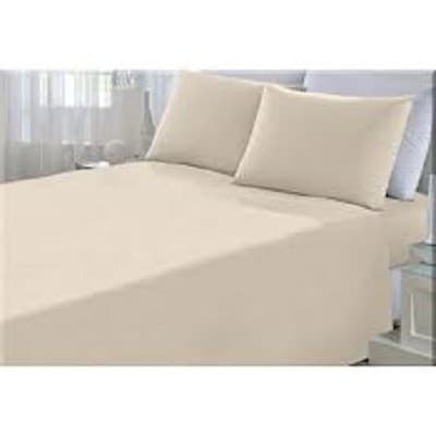 Jogo De Lençol Para Cama Queen 3 Peças Liso 100% Algodão  200 Fios 1-lençol com Elastico + 2-fronhas