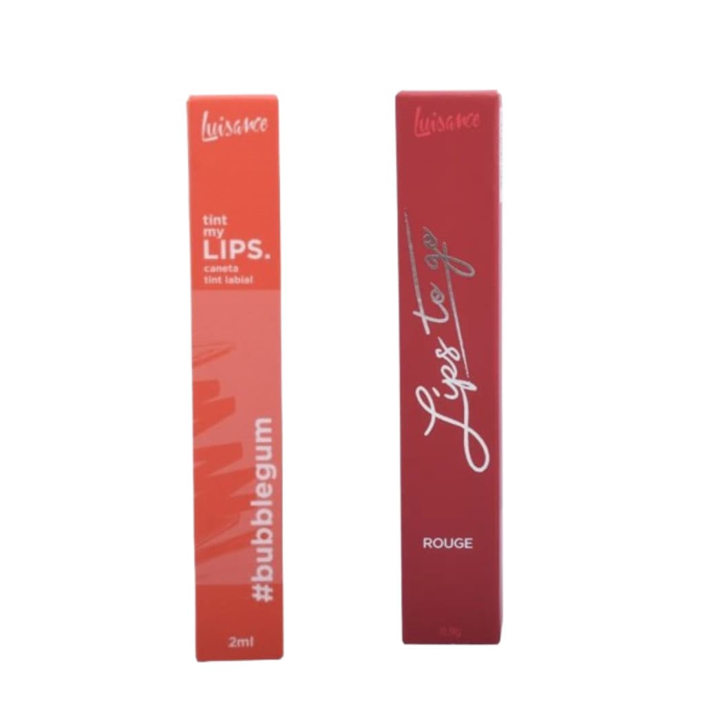 Caneta Tint Labial Vegano Bubblegum + Lips To Go Lapis Batom Retratil com Apontador ROUGE