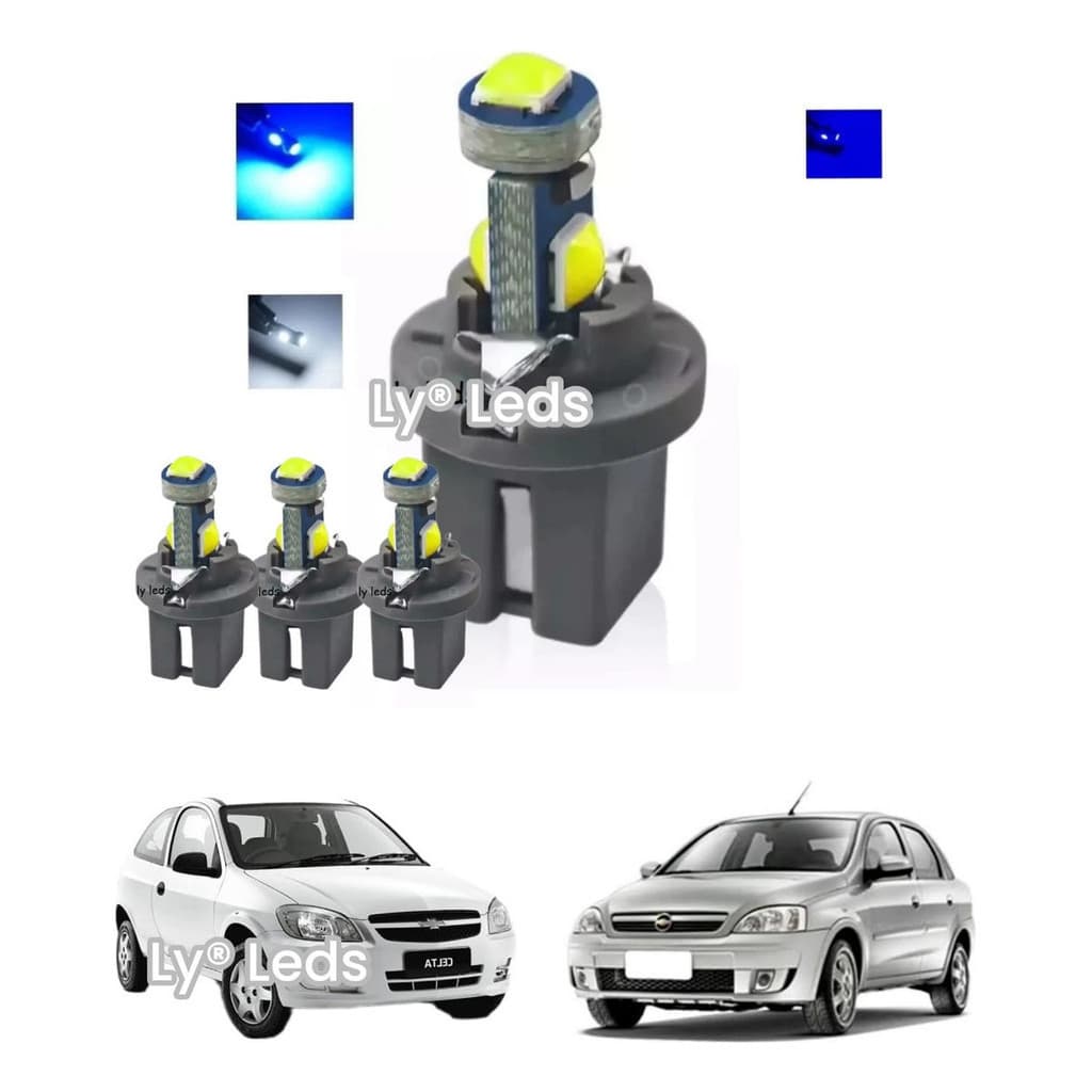 Lâmpada Led T5 B8 Chevrolet Prisma/Celta/corsa Painel De Instrumento C/4