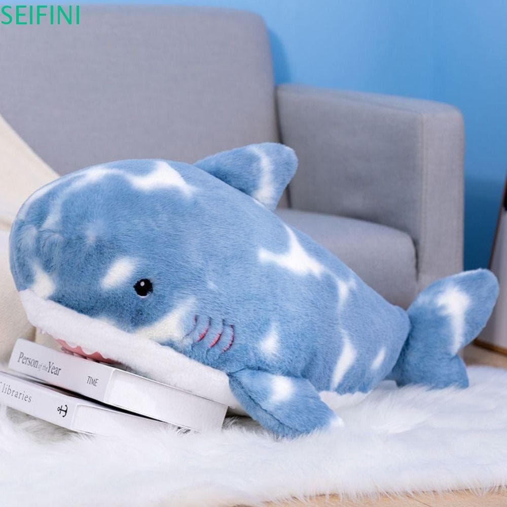 Brinquedo De Pelúcia De Tubarão SEIFINI , Boneca Manchada Piebald Estilo Japonês , Baleia 28 Cm Selo Animal Marinho