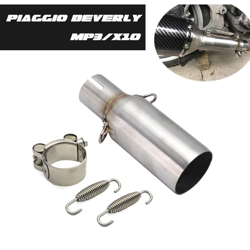 Tubo De Ligação De Aço Inoxidável Para Piaggio BEVERLY 125/300 MP3 125/250 X10 125 Intermediário De Escape De Motociclet