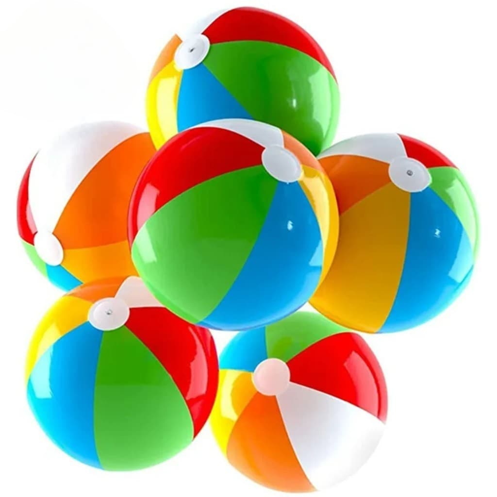 2 Bola Piscina Colorida 32cm Vibrante Praia e Brincadeiras