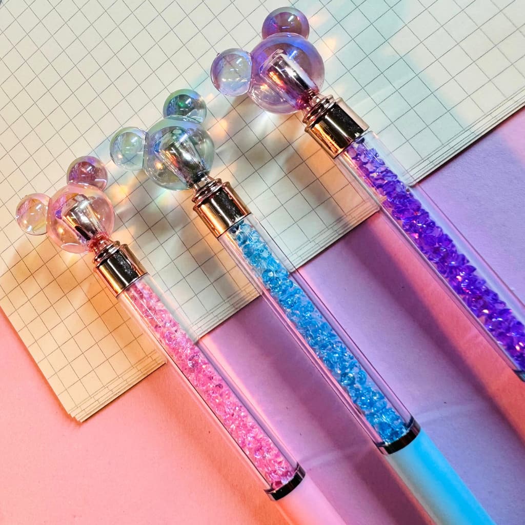 Caneta Disney Mickey Cristal Furta-cor