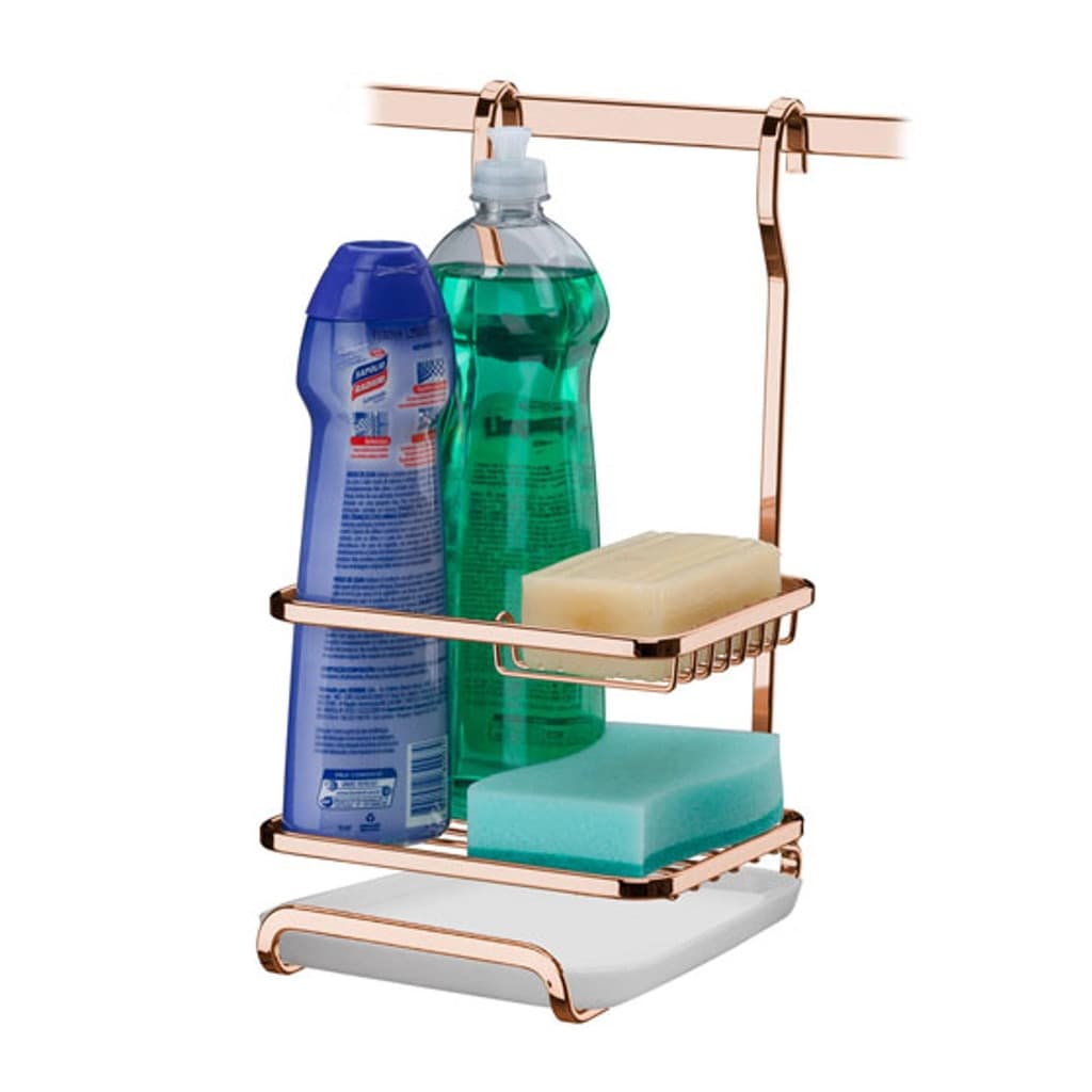 Suporte Para Esponja Detergente Rose Gold Pendurar em Barra