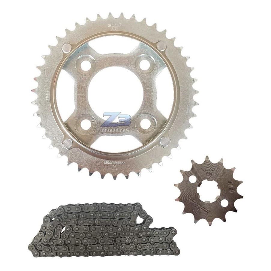 Kit Relacao Fan 125 Coroa 43 Dentes Pinhao 14 Scud